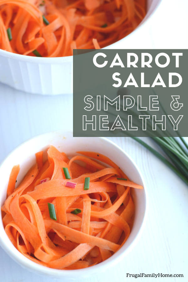 A serving of the carrot salad recipe.