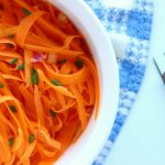 the carrot salad recipe ready to serve.