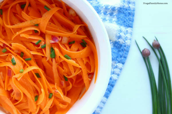 the carrot salad recipe ready to serve.