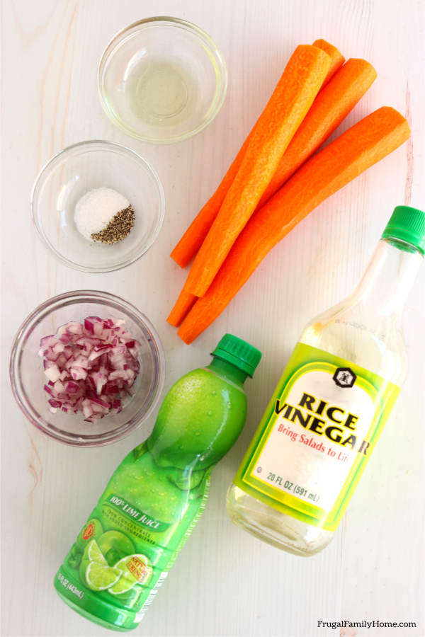 Ingredients for the carrot salad