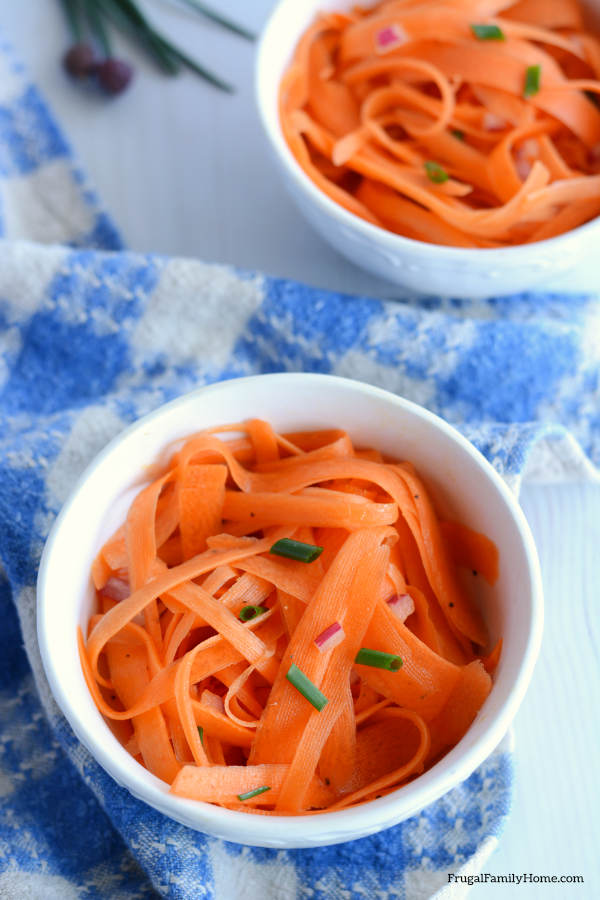 two servings of carrot salad.