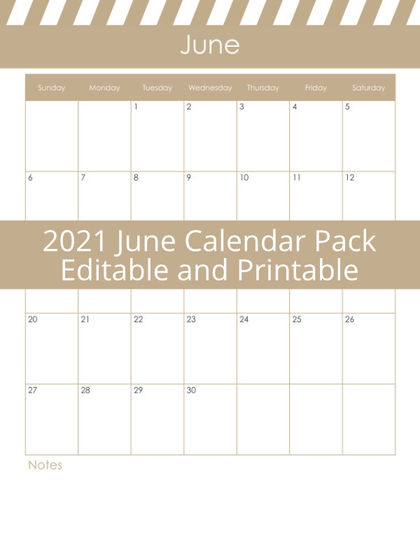 free printable and editable june calendar pack frugal family home