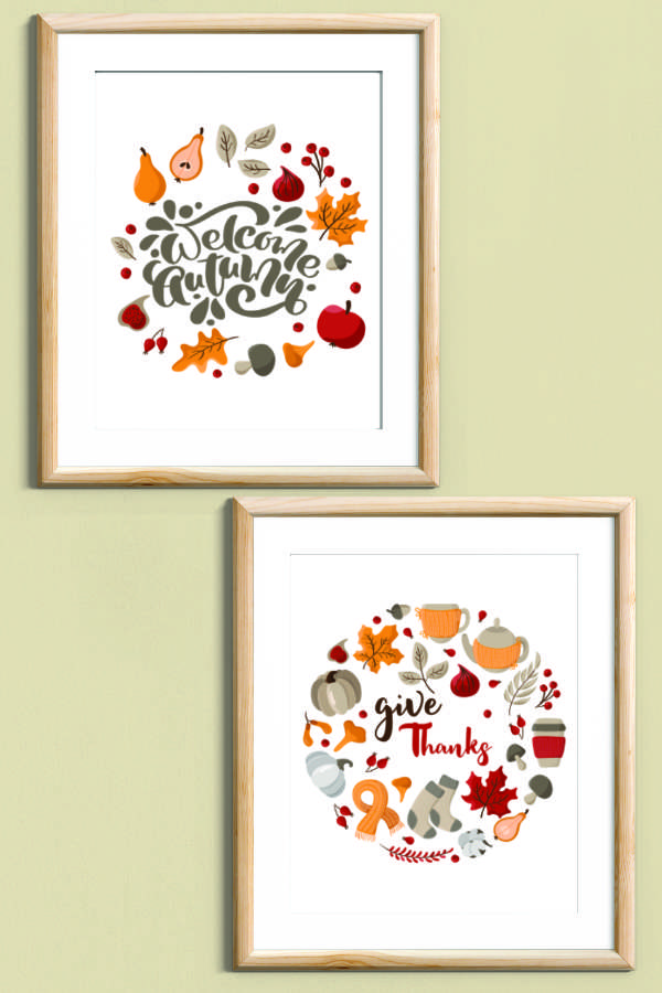 Pretty Printable Fall Wall Art for your Home 5 Designs