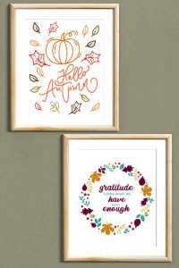 Pretty Printable Fall Wall Art for your Home, 5 Designs