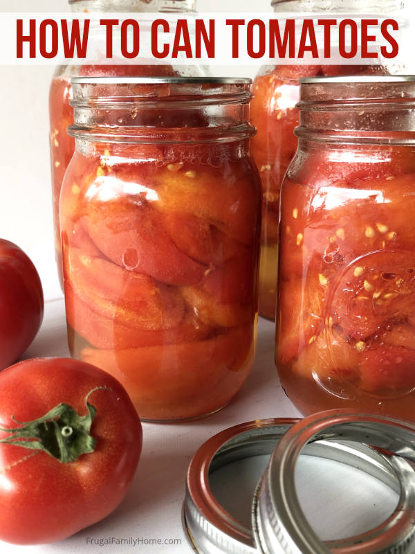Tomatoes that were canned in a water bath canner at home.