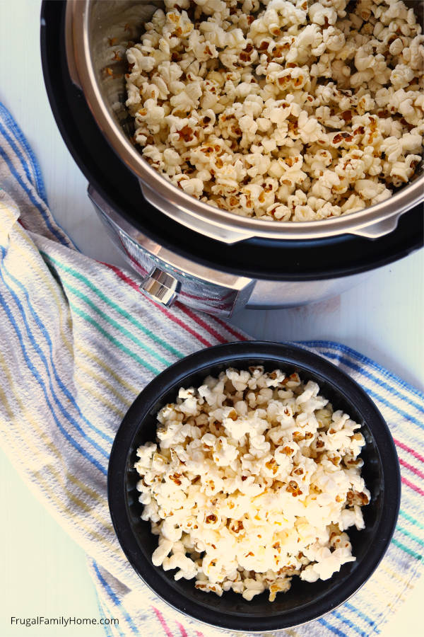 Popcorn made in the Instant Pot