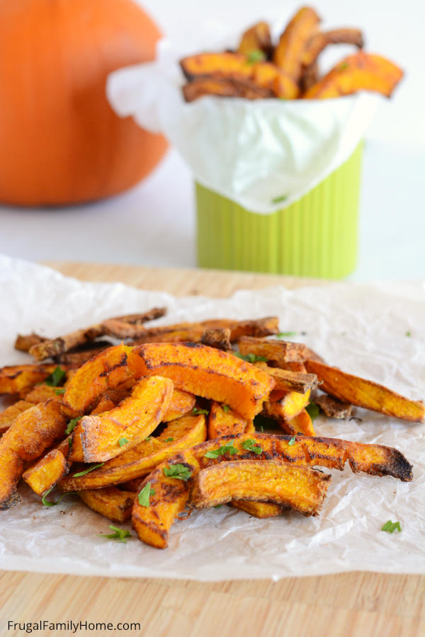 Pumpkin Fries ready to serve