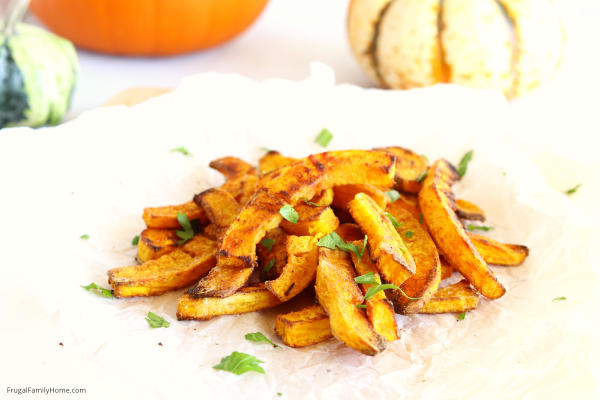 Pumpkin Fries on plate