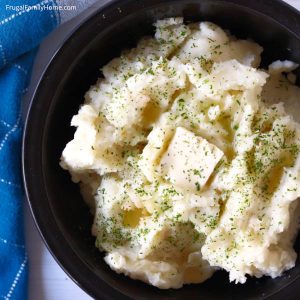 Instant pot mashed potatoes in a bowl.