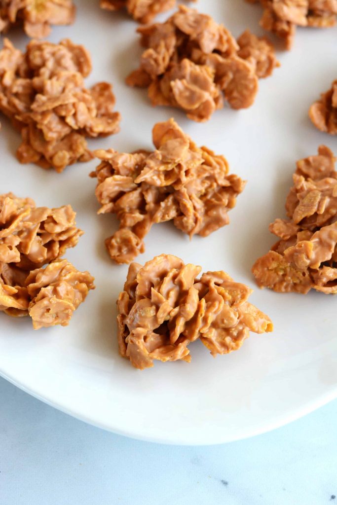 cornflake cookies on a plate