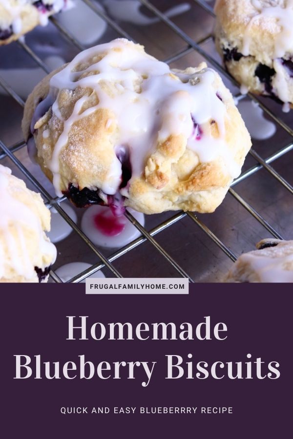 Homemade Blueberry Biscuits with Lemon glaze