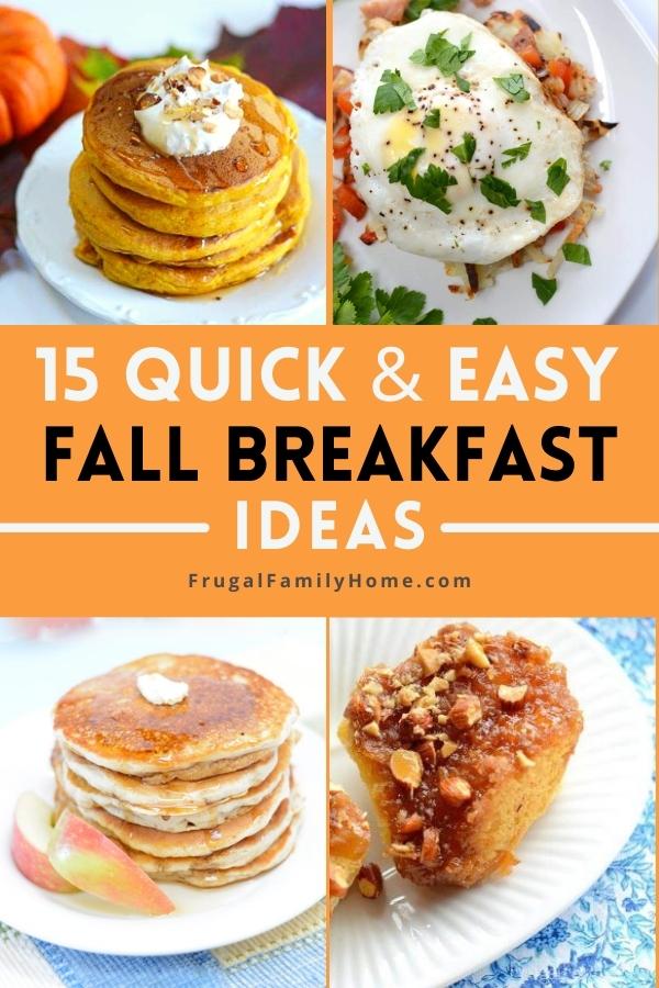 Fall Breakfast recipes in a banner