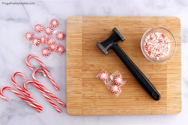 How to crush the peppermint candies for fudge