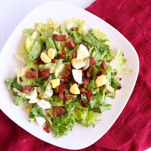 Easy Wilted Lettuce Salad Recipe with Quick Bacon Dressing