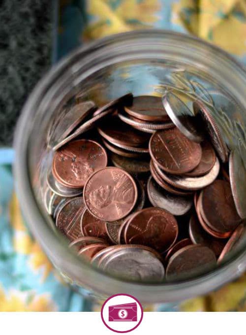 Jar full of coins