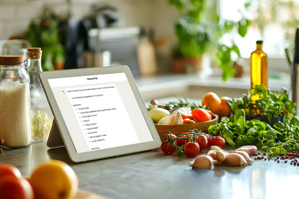 Easy to use Plate and plan meal plan on a tablet.