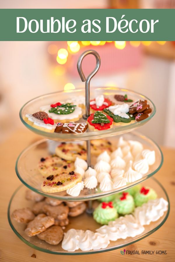 Cookie plate with cookies great to use as decor too.