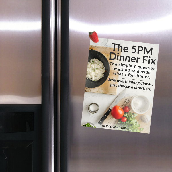 Keep your 5pm dinner fix handy on the refrigerator