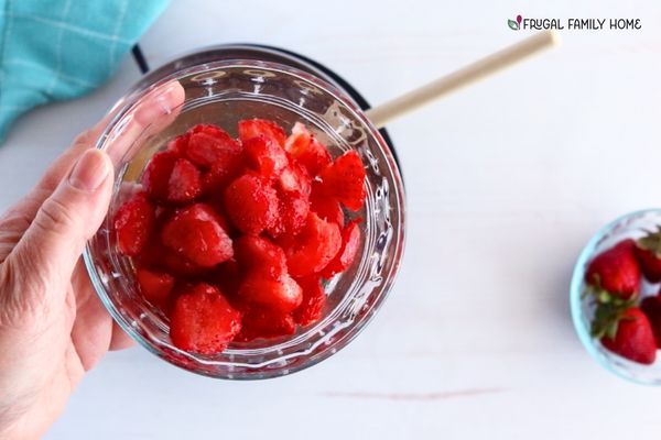 Strawberry ready to make strawberry simple syrup